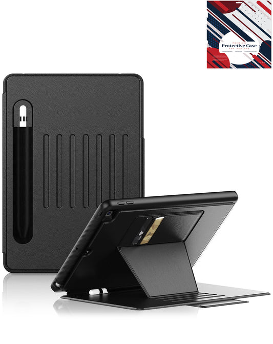 Magnetic Heavy-Duty Shockproof Kickstand Case for iPad 10.2 7th / 8th / 9th / Air 3 / Pro 10.5 — Black
