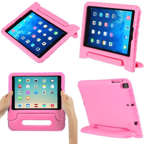 Heavy-Duty Shockproof Kickstand Kids Case for iPad 2 / 3 / 4 — Pink