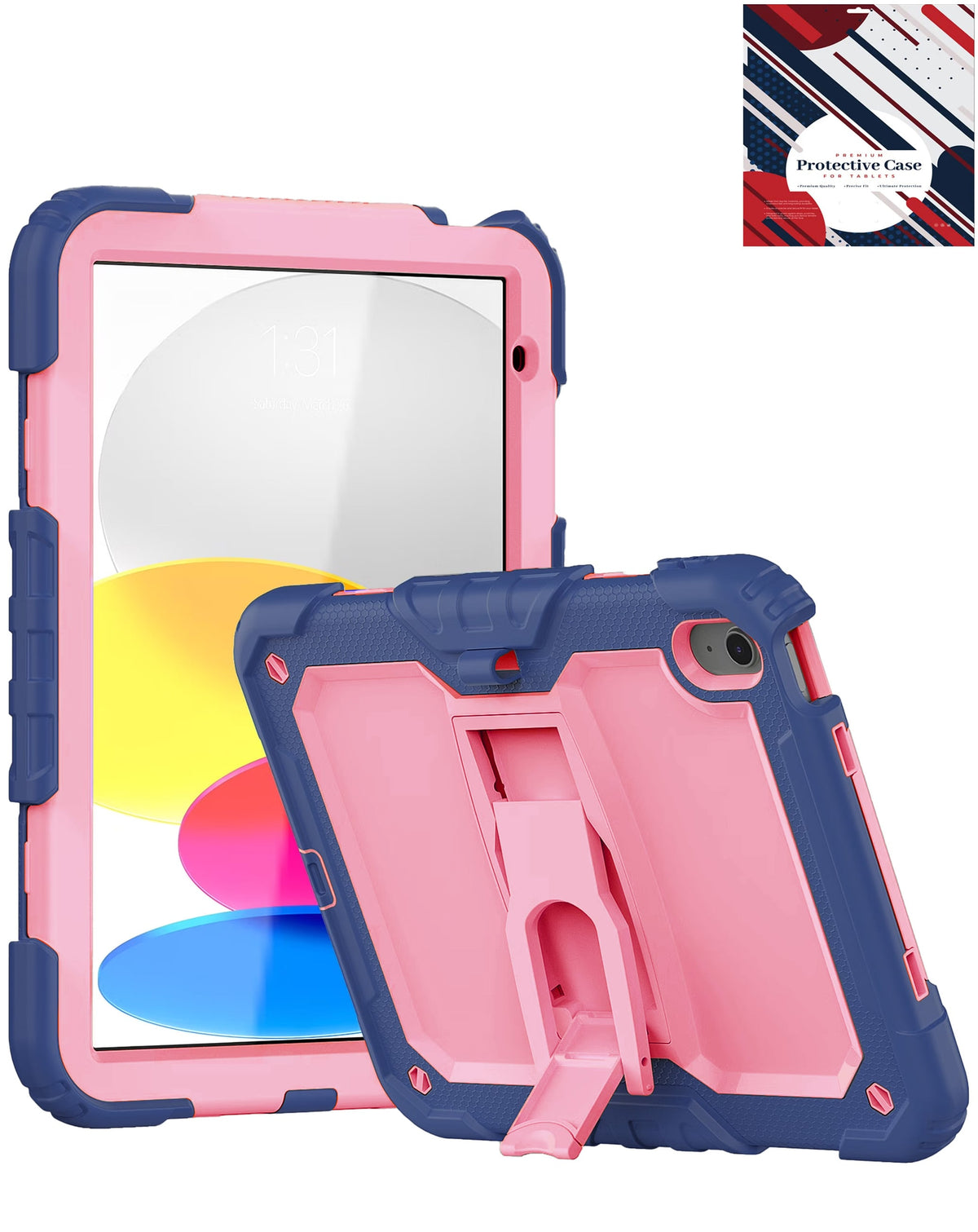 Heavy-Duty Shockproof Kickstand Case for iPad 10 2022 10.9