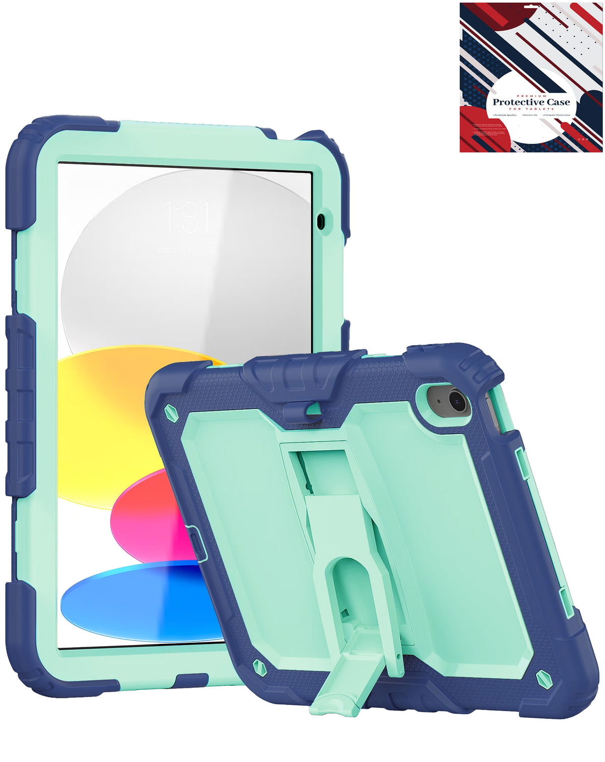 Heavy-Duty Shockproof Kickstand Case for iPad 10 2022 10.9