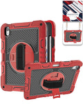 Kickstand Full-Body Case for iPad 10 2022 10.9 — Red