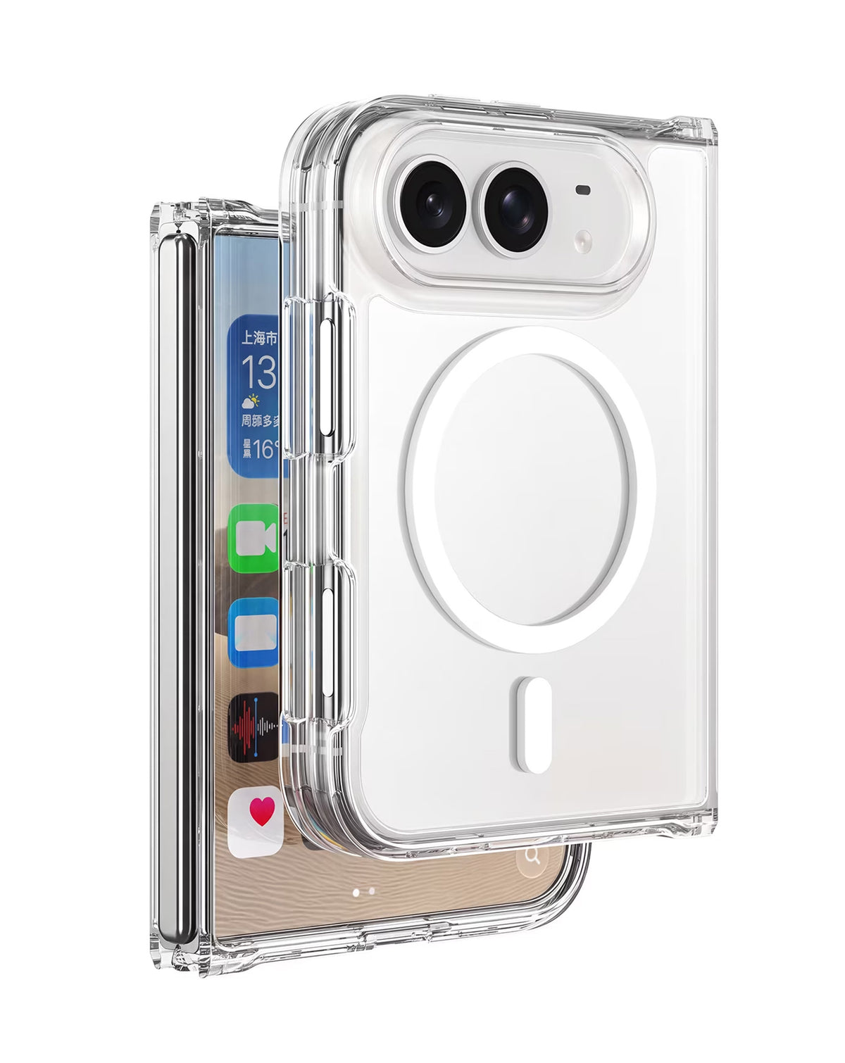 Wireless Charging Clear Case for iPhone Duo — Clear