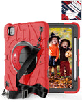 Heavy-Duty Shockproof Kickstand Case for iPad Pro 11 2024 / 2025 — Red