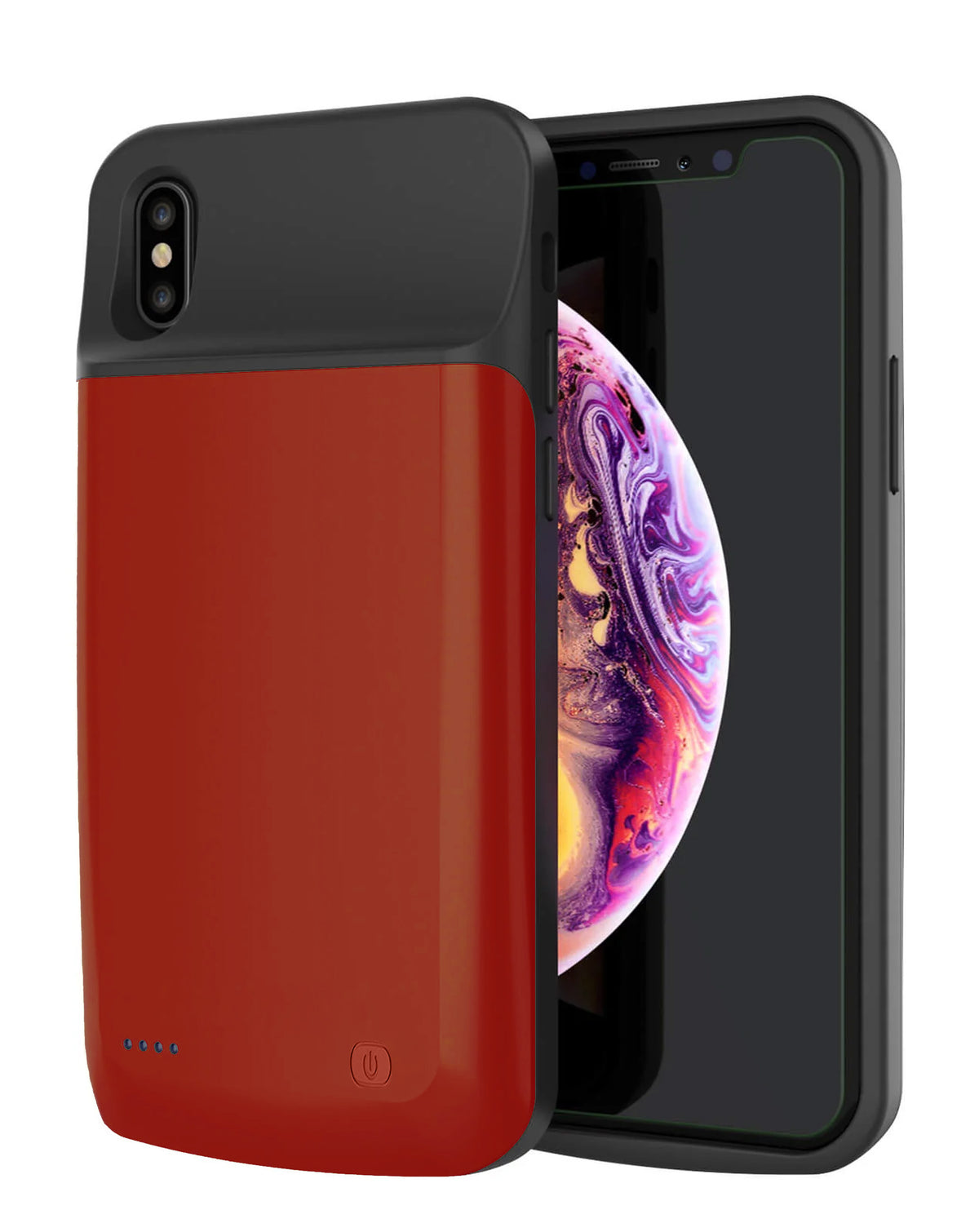 iPhone X/xs Slim Protective Battery Case — 3200 mAh, Red