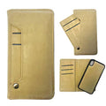 Magnetic Wallet Genuine Leather Case for iPhone 8 Plus / 7 Plus / 6SP / 6P — Gold