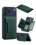 Universal Magnetic Leather Wallet — Green