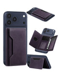 Universal Magnetic Leather Wallet — Purple