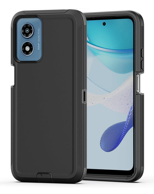 Heavy-Duty Shockproof Case for Moto G Play 4G 2024 — Black