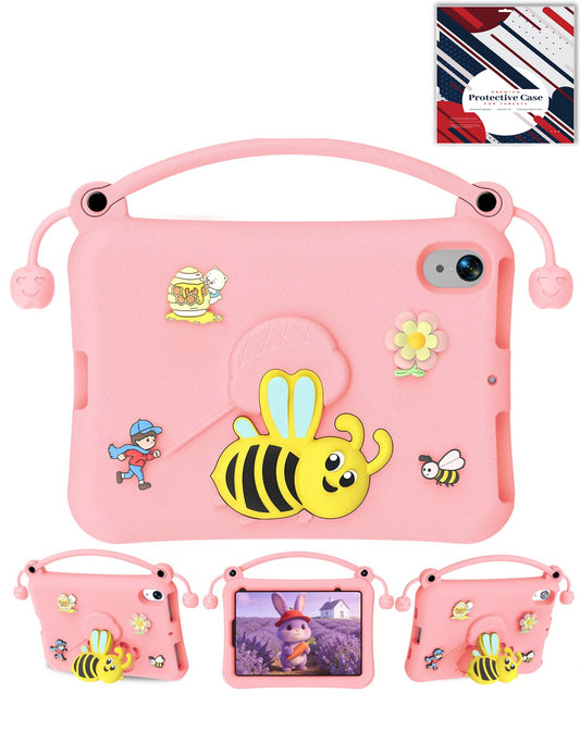 Heavy-Duty Shockproof Kickstand Kids Case for iPad Mini 6 / 7 — Pink