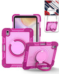 Heavy-Duty Shockproof Kickstand Case for iPad Mini 6 / 7 — Hot Pink
