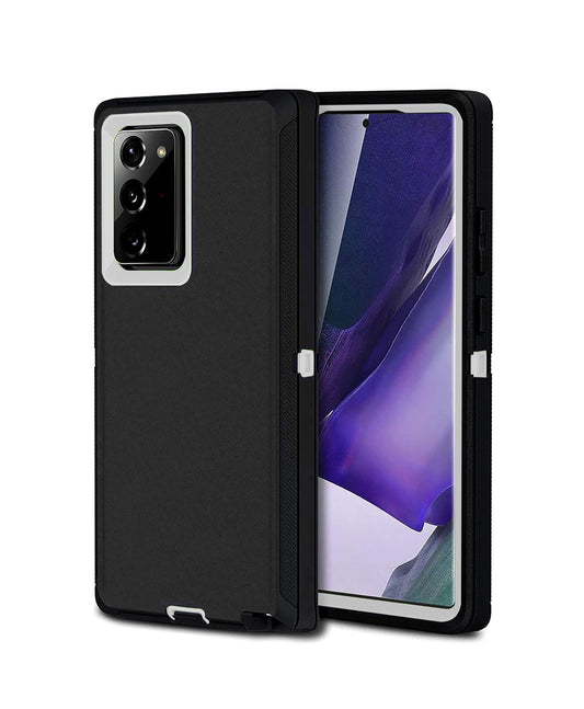 Heavy-Duty Shockproof Case for Galaxy Note 20 Ultra — Black & White
