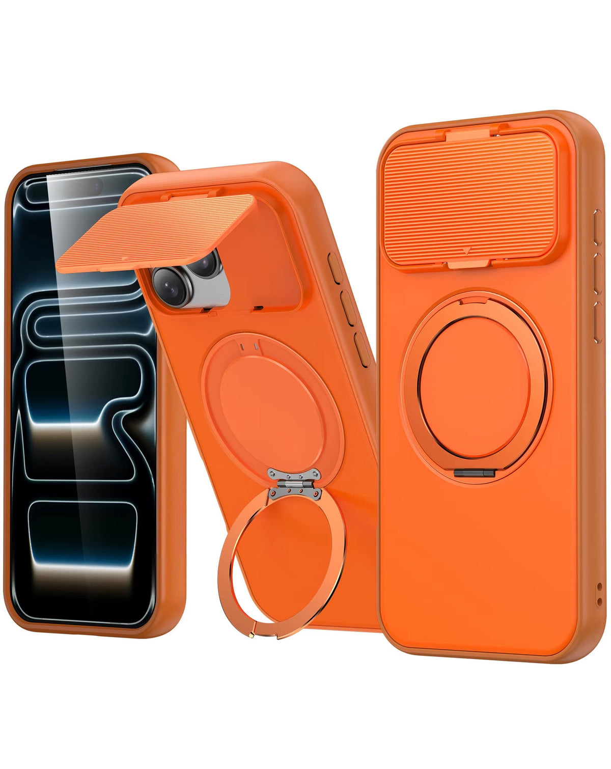 MagSafe Kickstand Case for iPhone 12 / 12 Pro — Orange