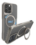 Magnetic Kickstand Full-Body Case for iPhone 12 / 12 Pro — Silver