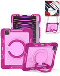 Heavy-Duty Shockproof Kickstand Case for iPad Pro 13 2024 / 2025 — Hot Pink