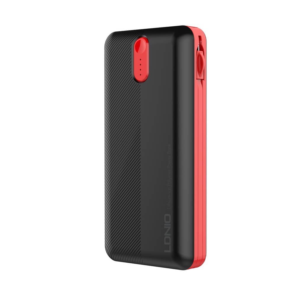 LDNIO PL2014 Power Bank with Built-in Cable — Black, 20000 mAh / 10.5W