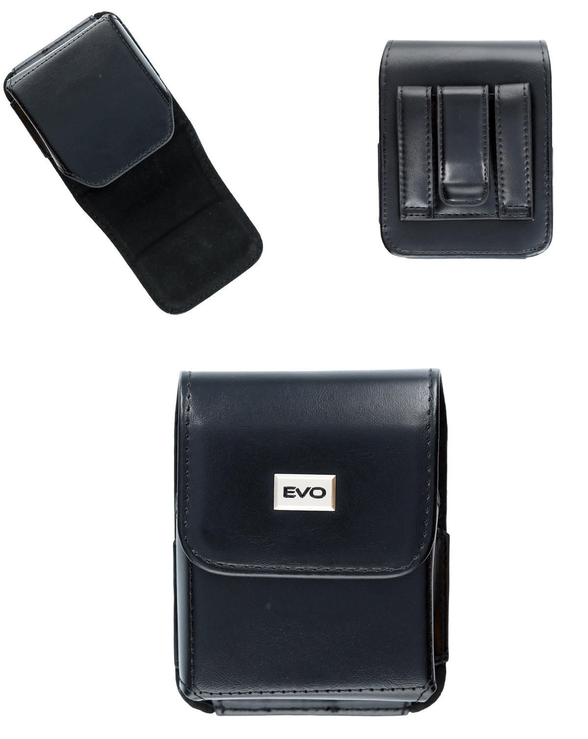 Magnetic Wallet Leather Pouch for Galaxy Z Flip — Black