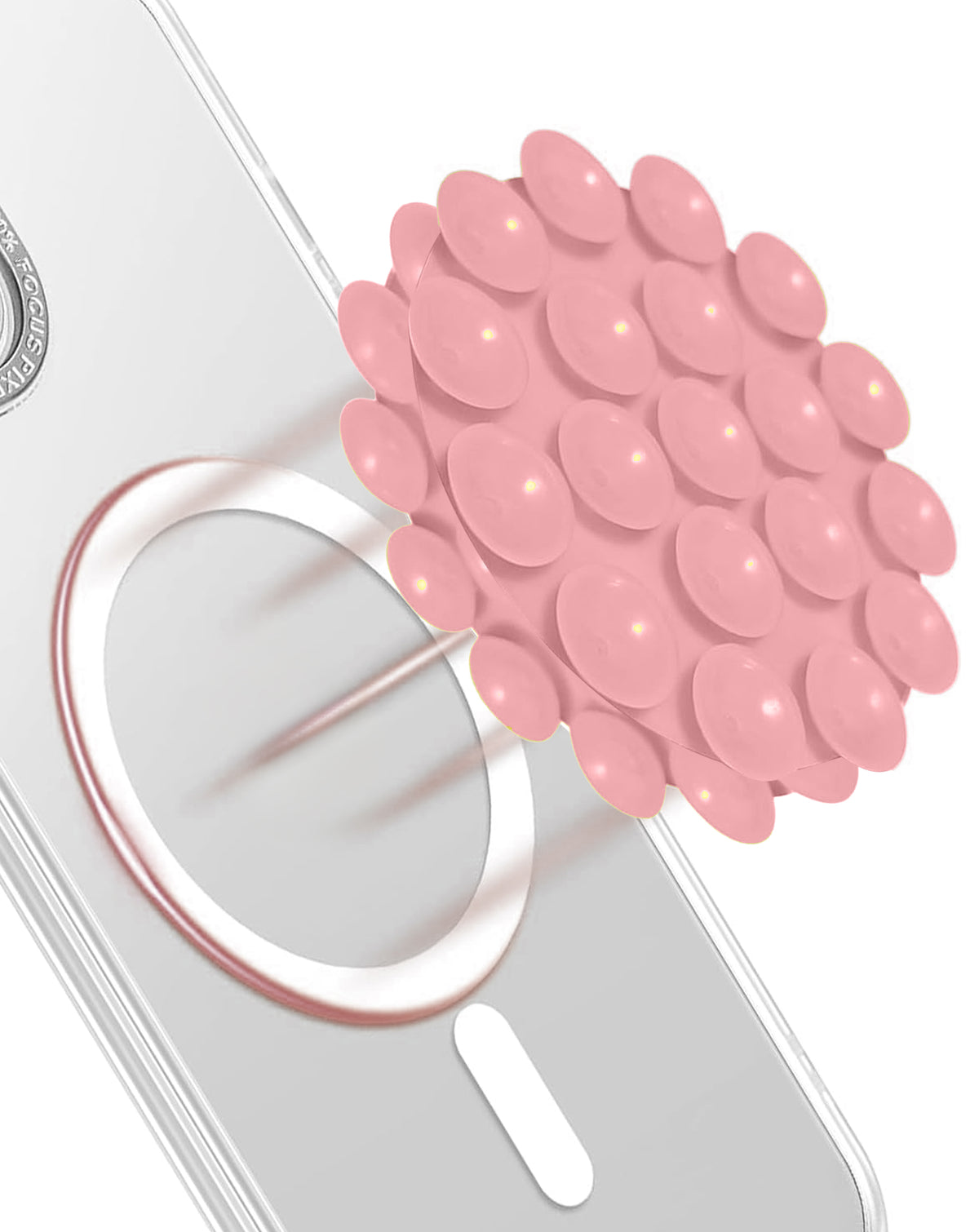 Silicone Suction Cup Phone Holder - Light Pink