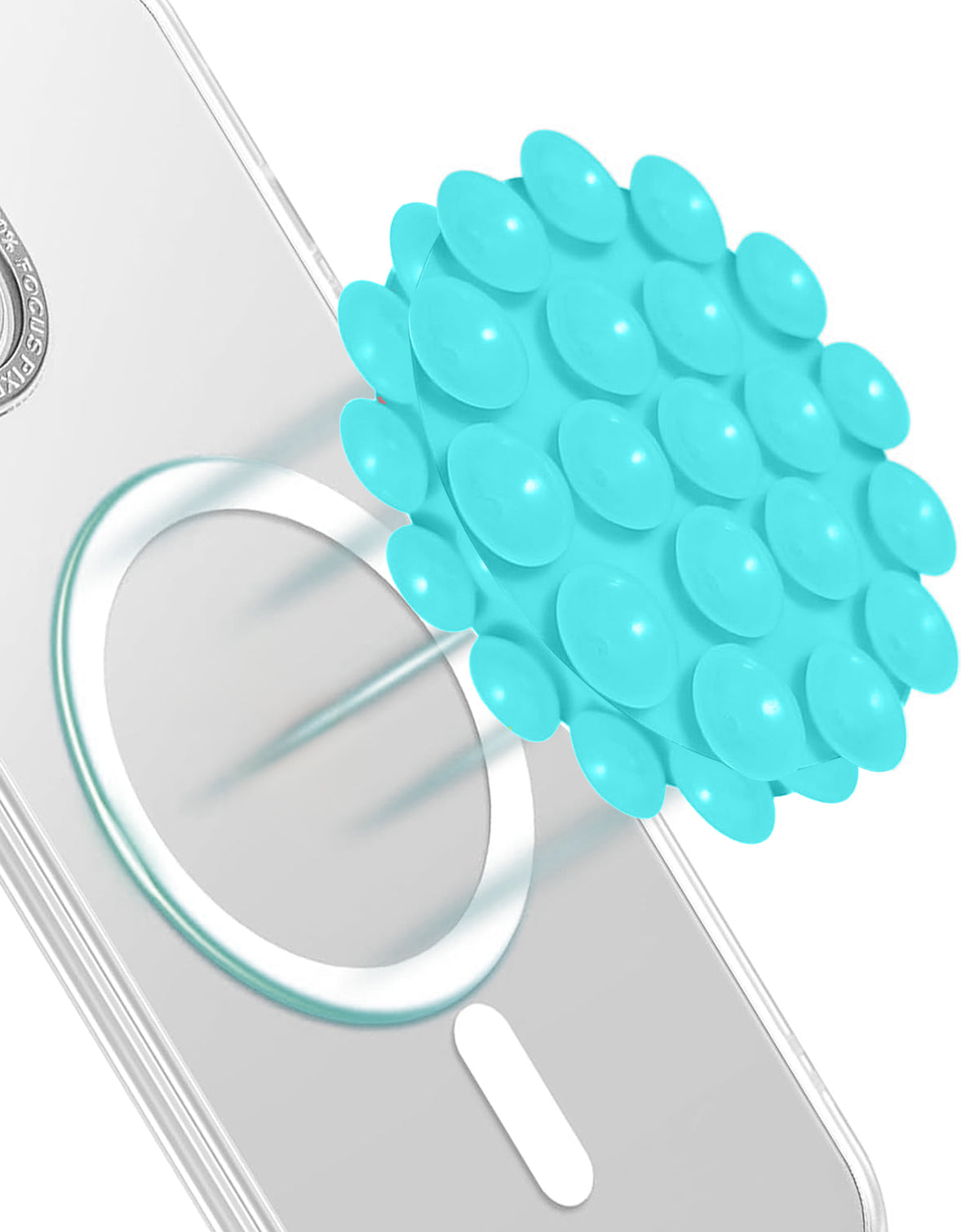Silicone Suction Cup Phone Holder - Teal