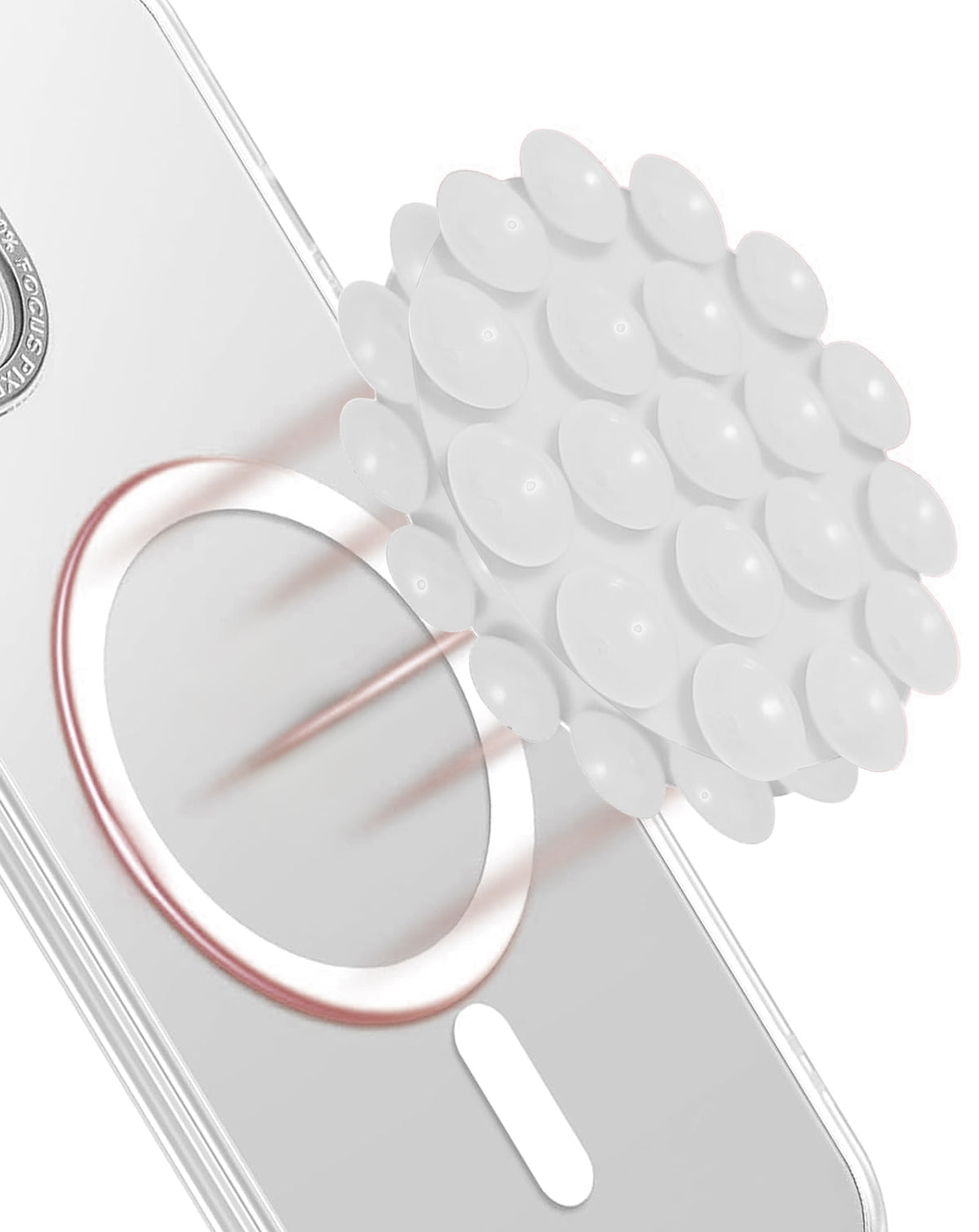 Silicone Suction Cup Phone Holder - White
