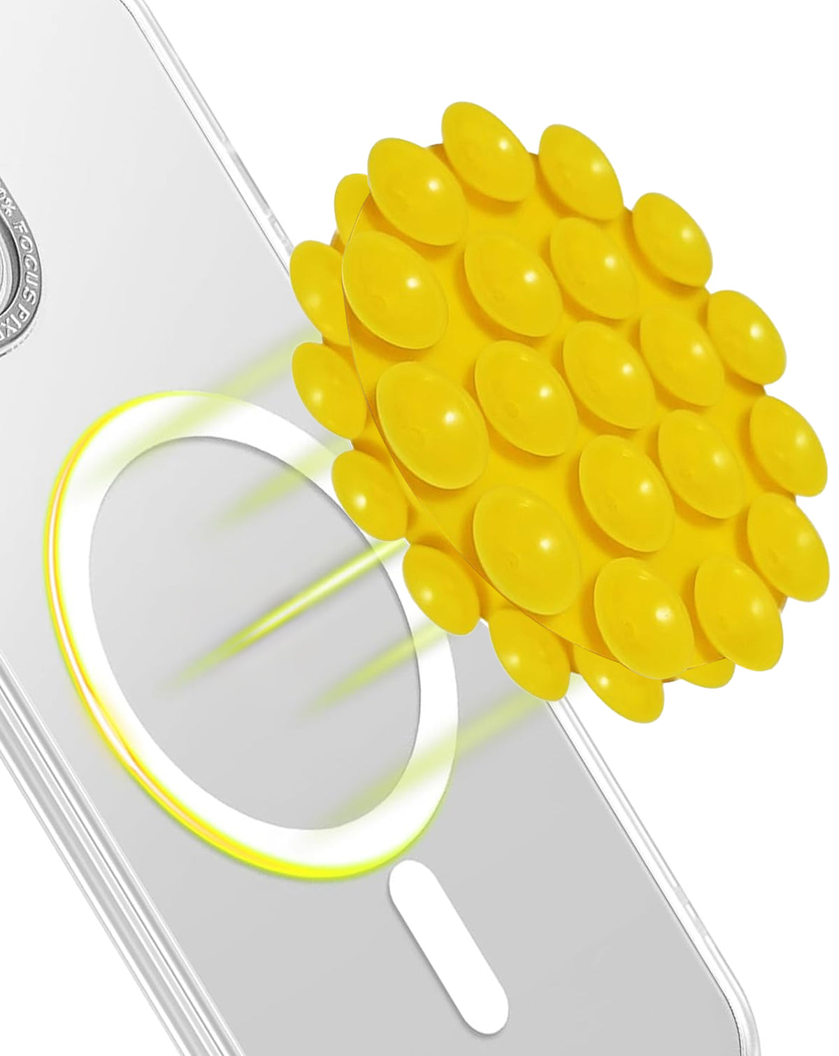 Silicone Suction Cup Phone Holder - Yellow