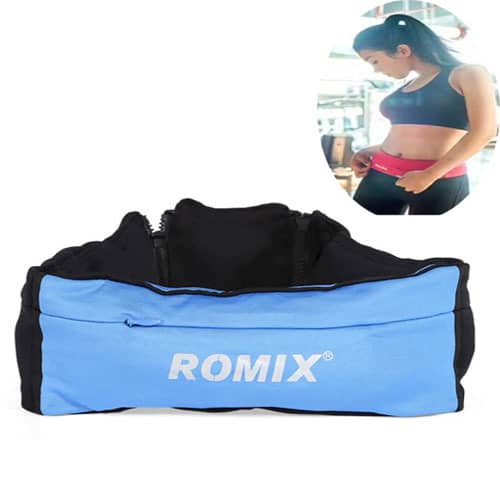 Romix RH26 Elastic Spandex Sports Waist Bag Pouch — 4.7", Blue