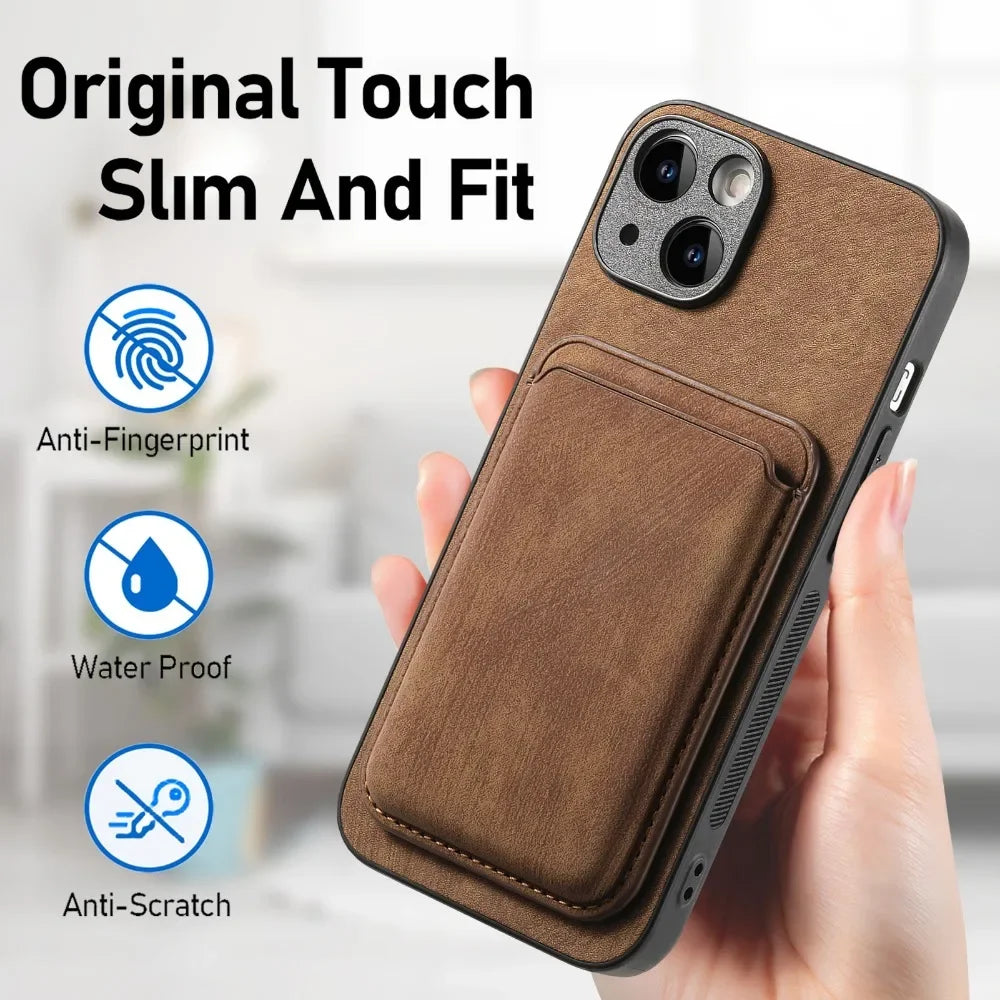 The Heritage — Vintage Leather Case with Magnetic Wallet