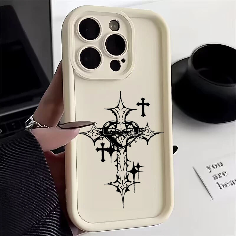 The Cross — Black Cross Print Case