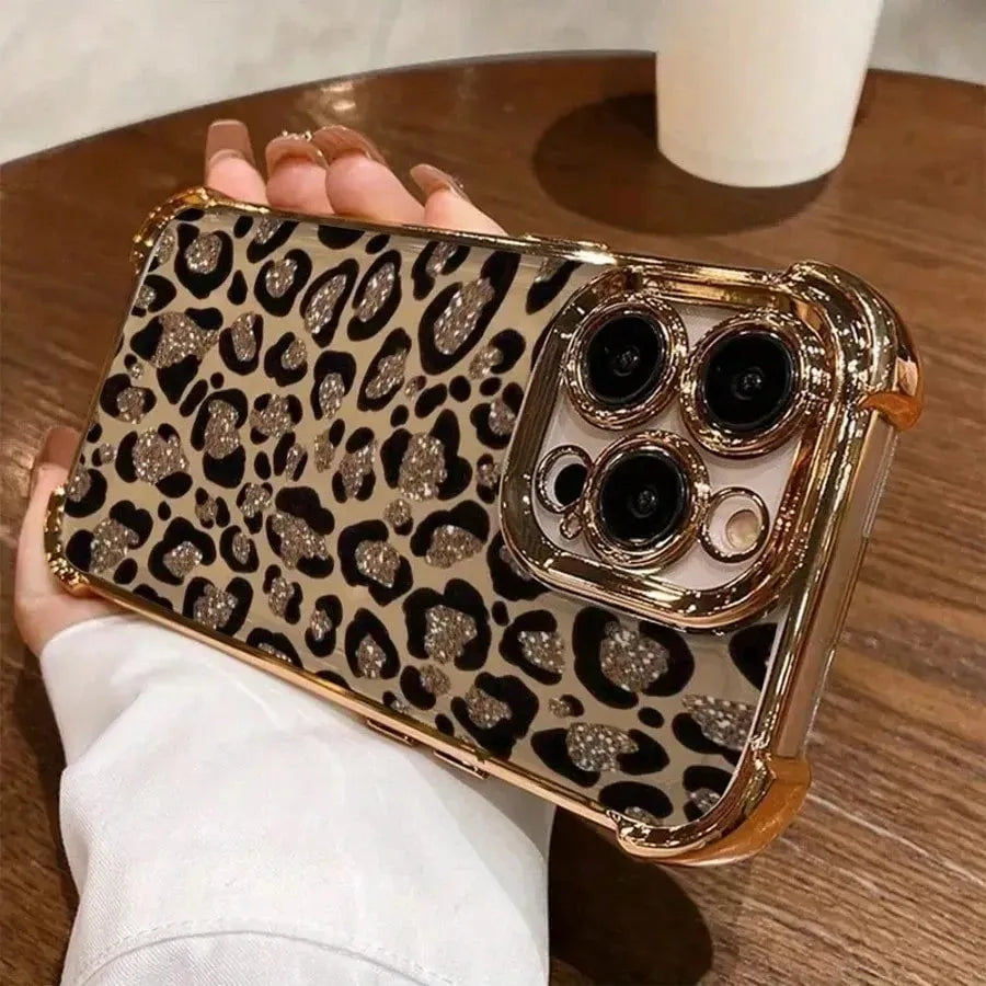 The Wild — Glitter Leopard Chrome Case