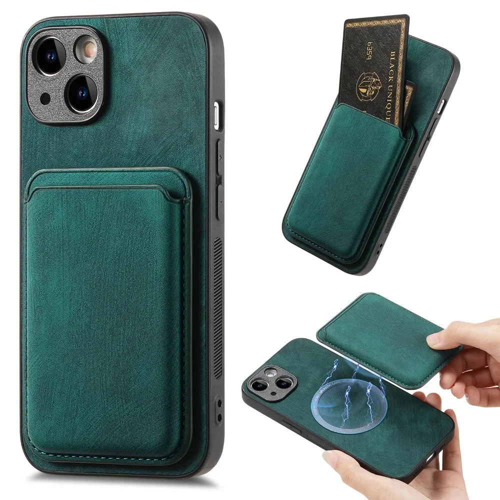The Heritage — Vintage Leather Case with Magnetic Wallet