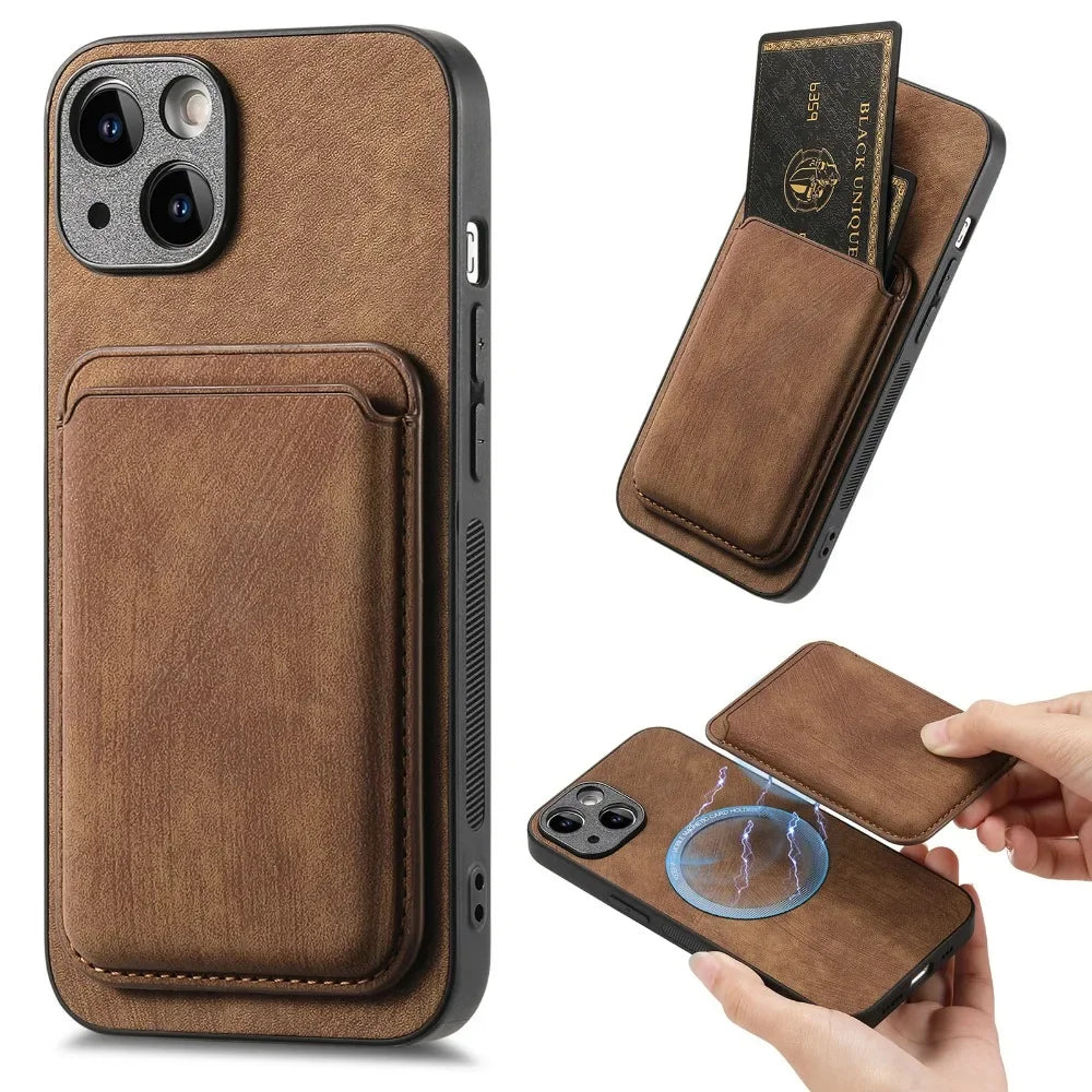 The Heritage — Vintage Leather Case with Magnetic Wallet