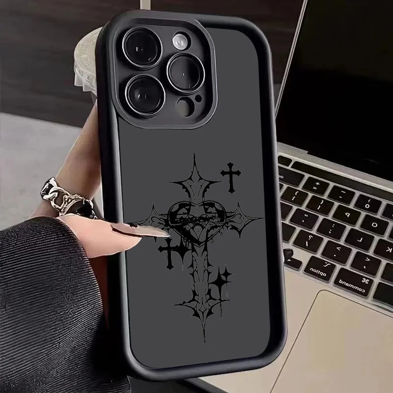 The Cross — Black Cross Print Case