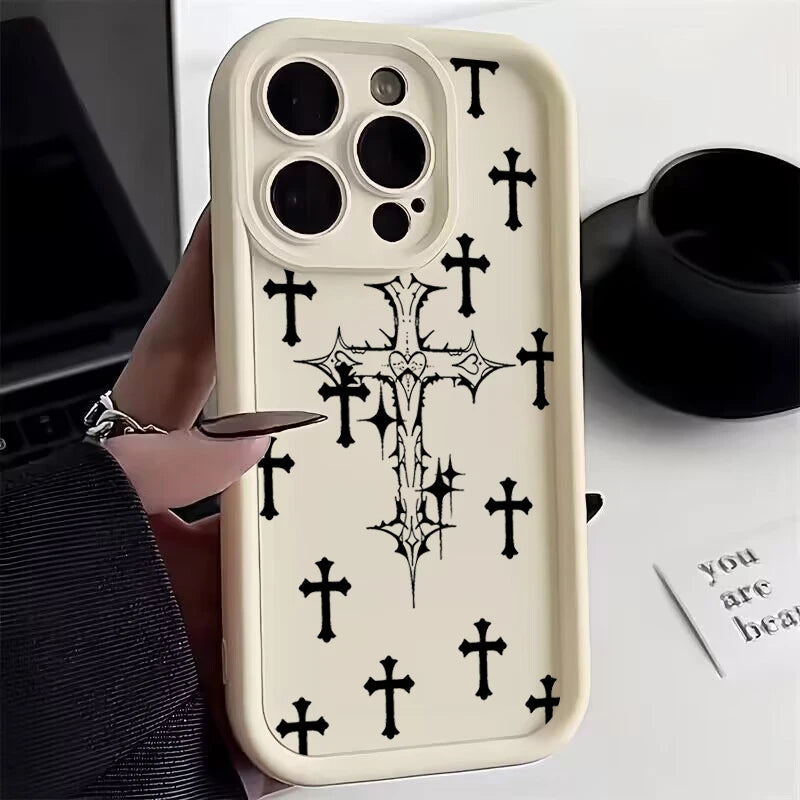 The Cross — Black Cross Print Case