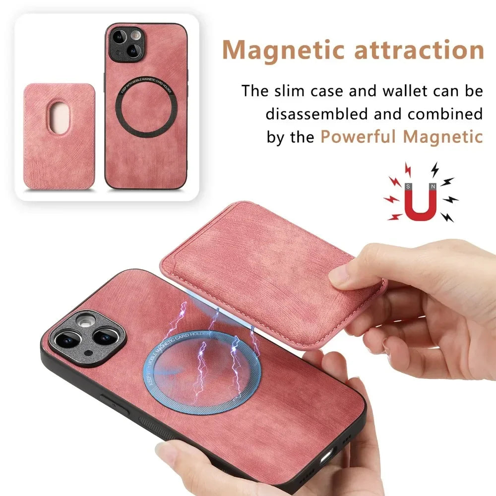 The Heritage — Vintage Leather Case with Magnetic Wallet