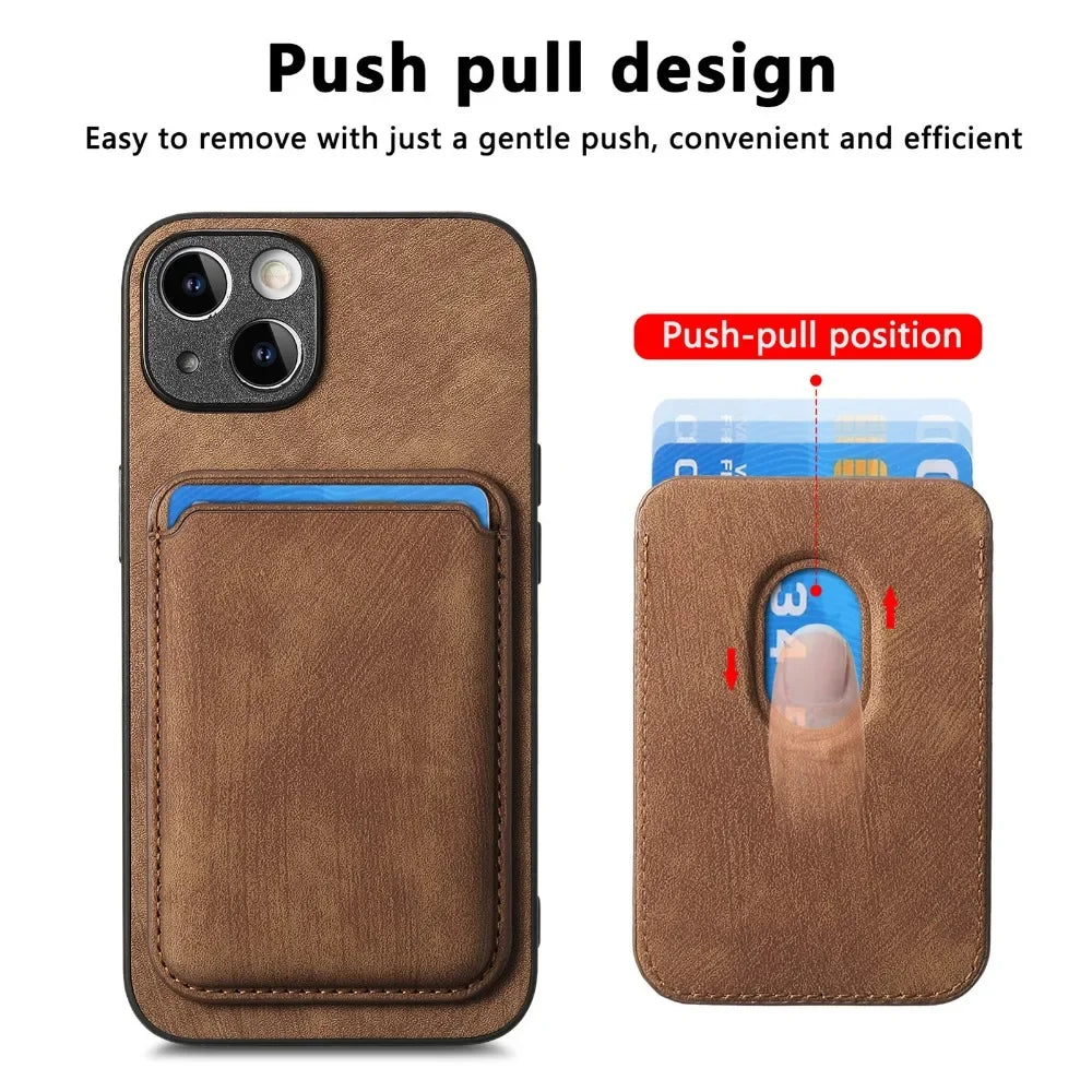 The Heritage — Vintage Leather Case with Magnetic Wallet
