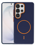 Magnetic Leather Case for Galaxy S24 Ultra — Wayne Blue & Orange