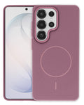 Magnetic Leather Case for Galaxy S24 Ultra — Sunset Purple