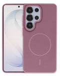 Magnetic Leather Case for Galaxy S25 Ultra — Sunset Purple