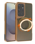 Magnetic Kickstand Full-Body Case for Galaxy S25 Ultra — Gold