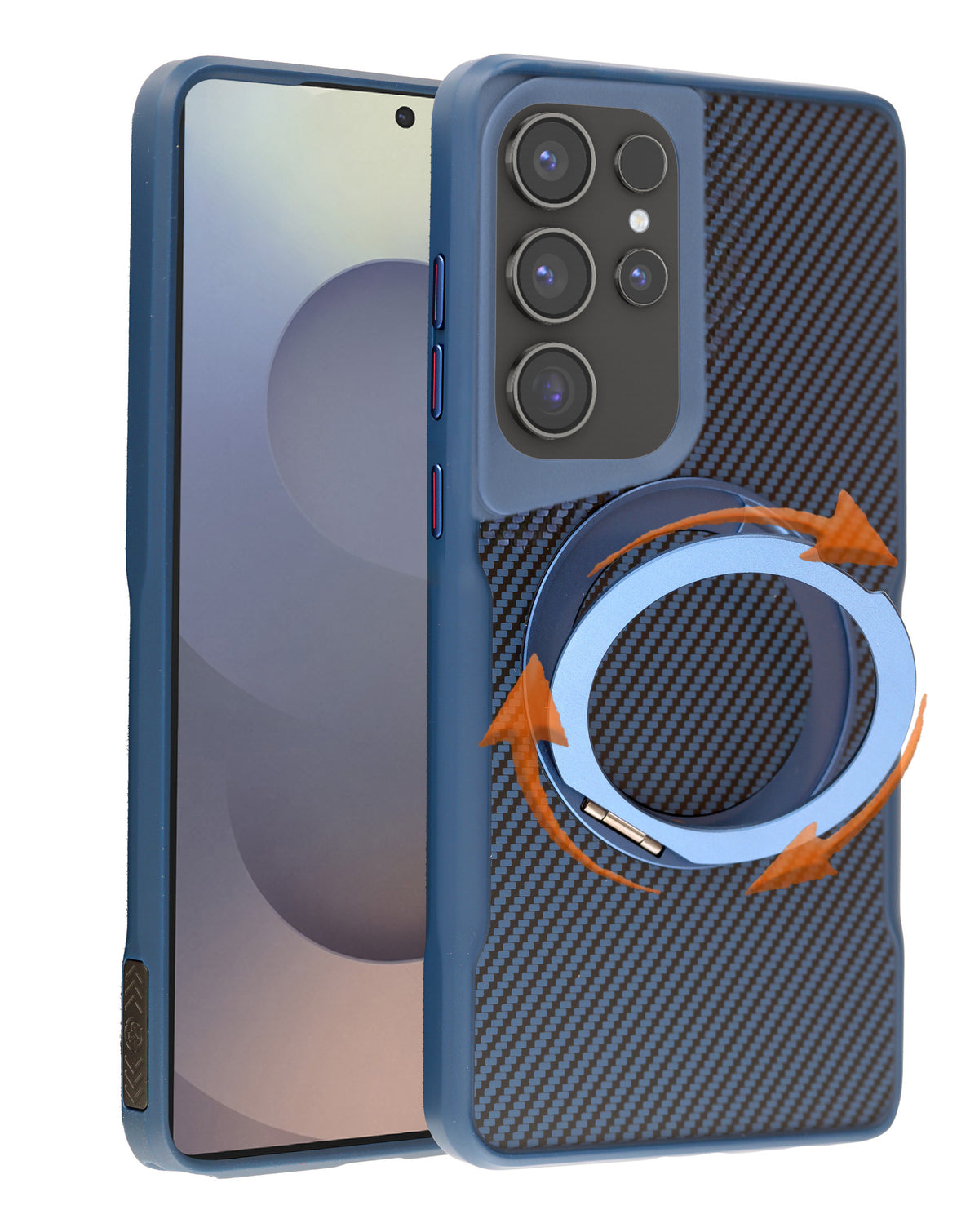 Magnetic Kickstand Full-Body Case for Galaxy S25 Ultra — Navy
