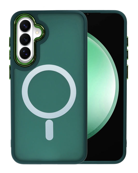 Magnetic Wireless-Charging Compatible Case for Galaxy S26FE — Dark Green