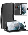Wallet Leather Case for Galaxy S26FE — Black