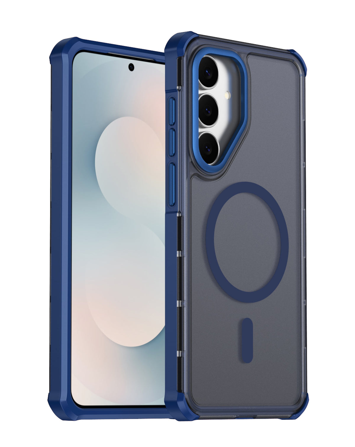 Heavy-Duty Shockproof Wireless-Charging Compatible Case for Galaxy S26FE — Blue