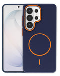 Magnetic Leather Case for Galaxy S26 Ultra — Wayne Blue & Orange