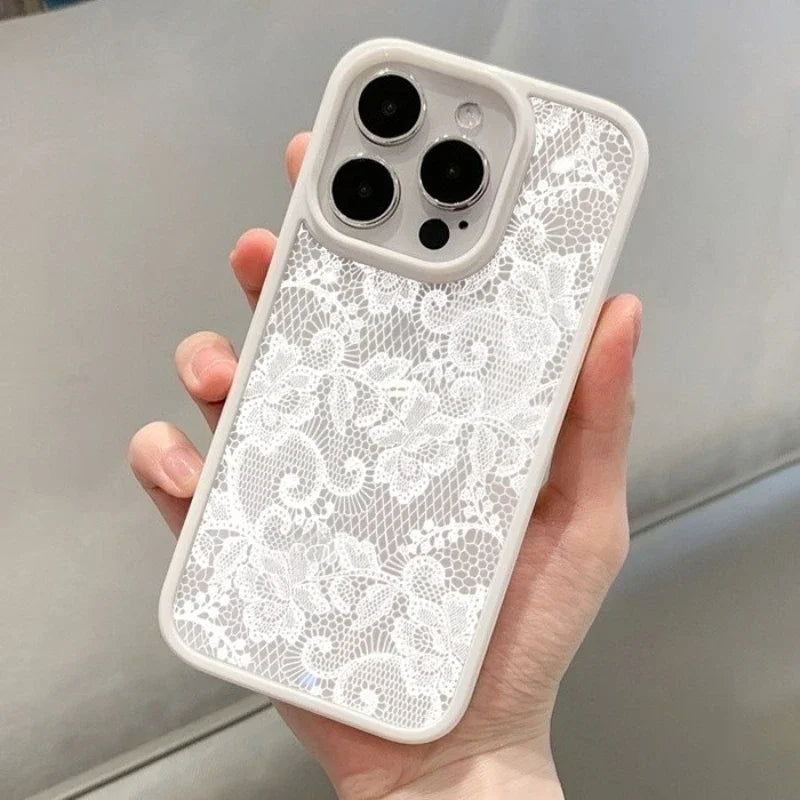 The Bloom — Clear Lace Flower Case