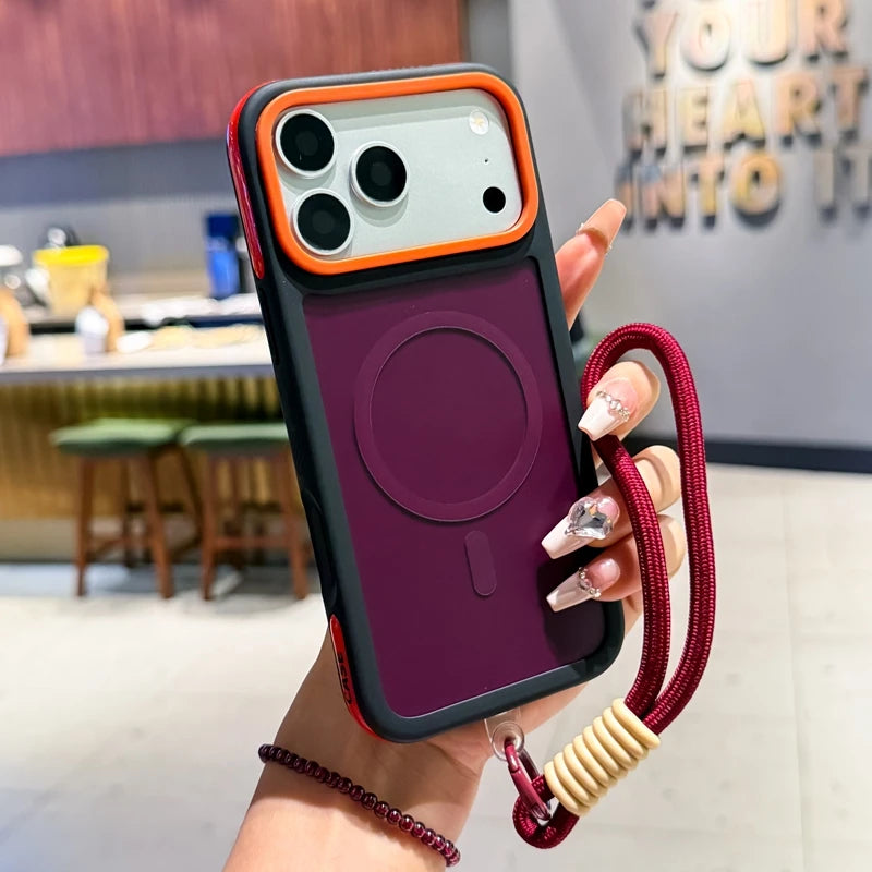 The Grip — Matte MagSafe Wrist Strap Case