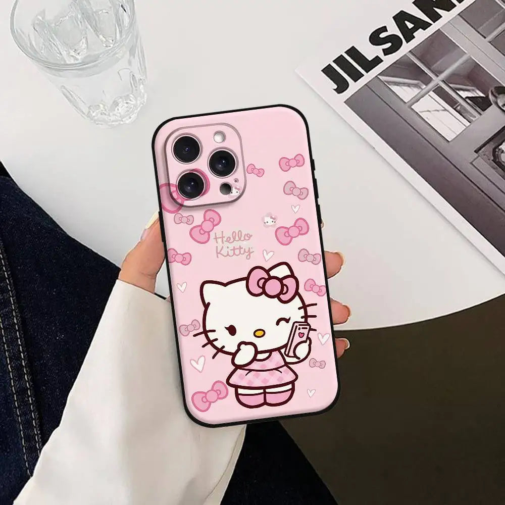 Hello Kitty Black Silicone Case