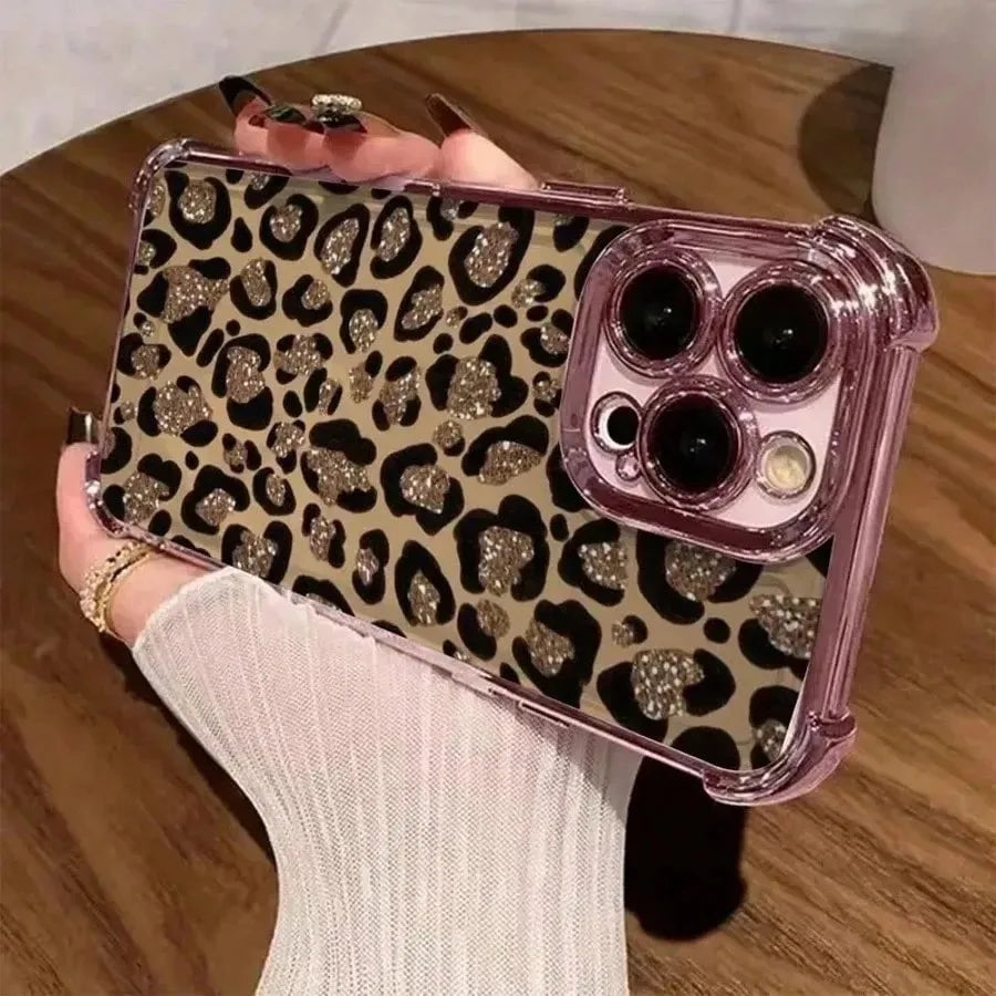 The Wild — Glitter Leopard Chrome Case