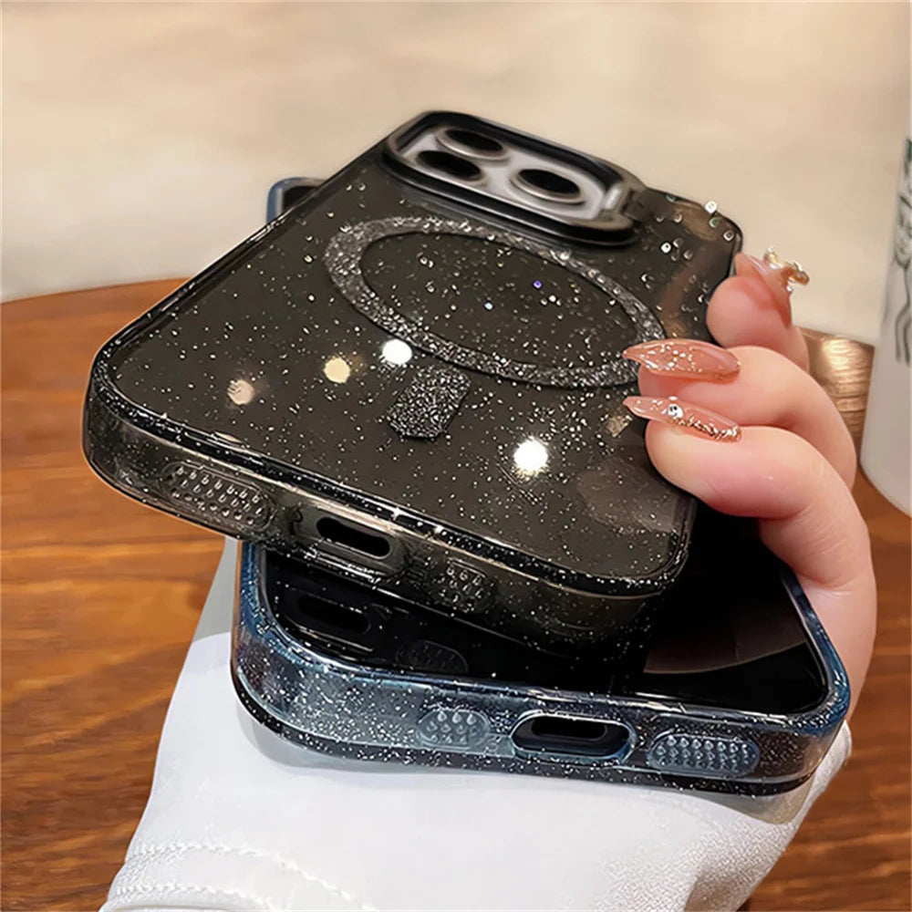 The Sparkle — Glitter MagSafe Case with Stand