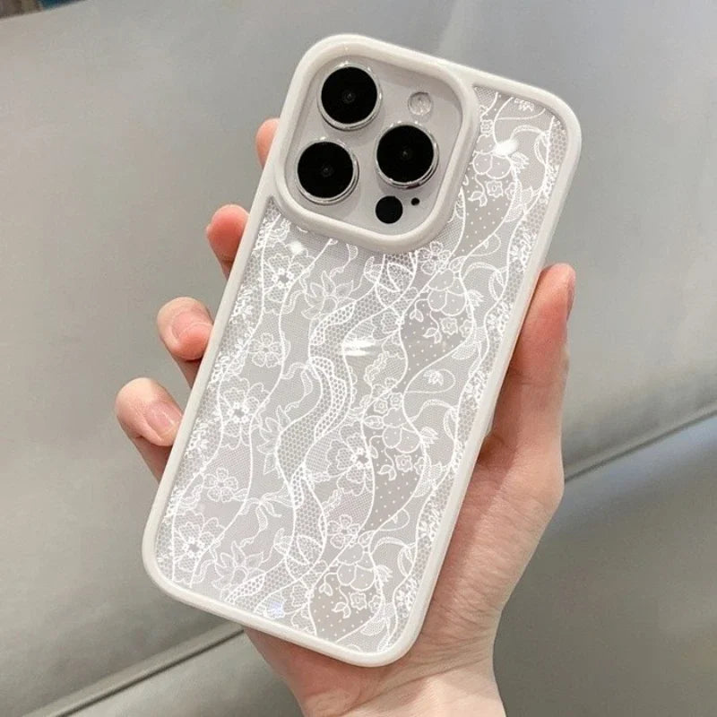 The Bloom — Clear Lace Flower Case