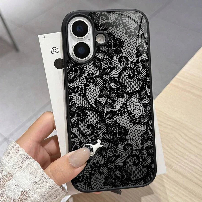 The Bloom — Clear Lace Flower Case